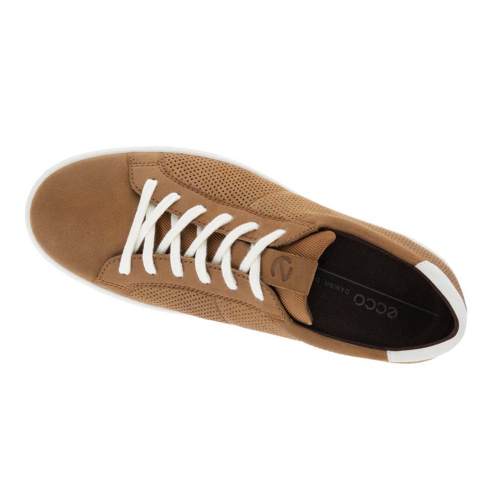 Pánské Boty Casual Ecco Soft Classic Laced Hnědé Bílé | CZ 485CTV